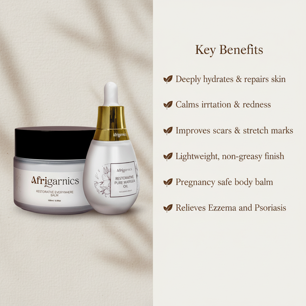 Healing Shea + Cocoa Butter Balm + Pure Marula Oil Duo